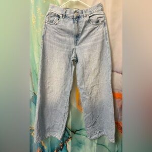 Madewell Superwide-Leg Jeans in Light Wash Size: 27